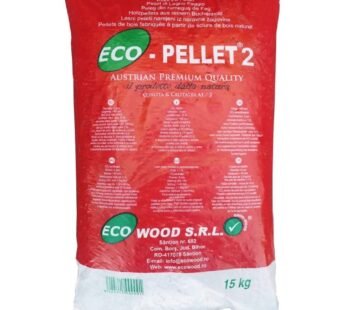 Peleți Eco Pellet 2 clasa A2 – palet 70 saci × 15 kg (1.050 kg)